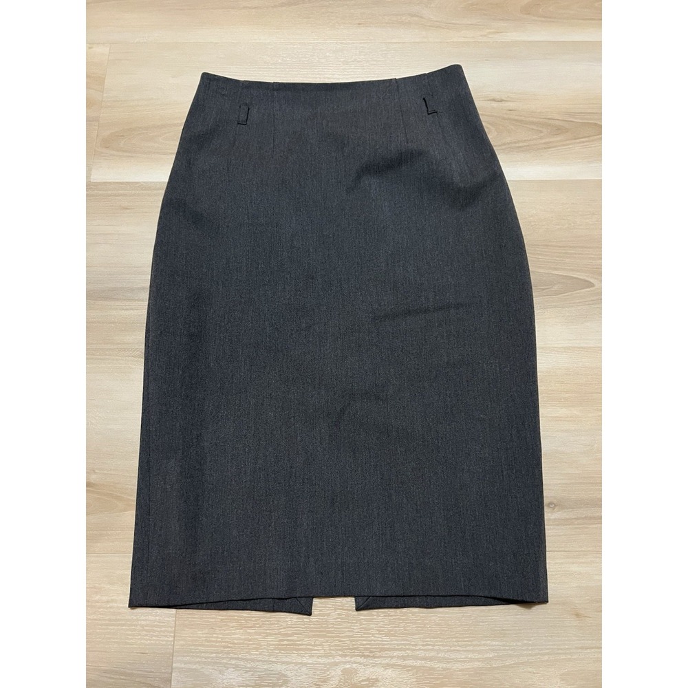 Express Women's Size 6 Gray Pencil Skirt Belt Loops Work Back Zip‎